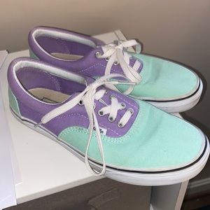 Teal and lavender Vans